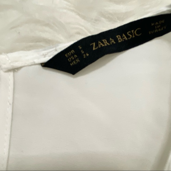 ZARA Basic White Flowy Blouse - Picture 4 of 4